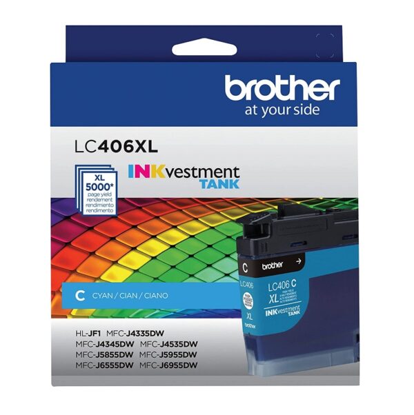 tinta brother lc406xlcs cyan (mfc j6955)