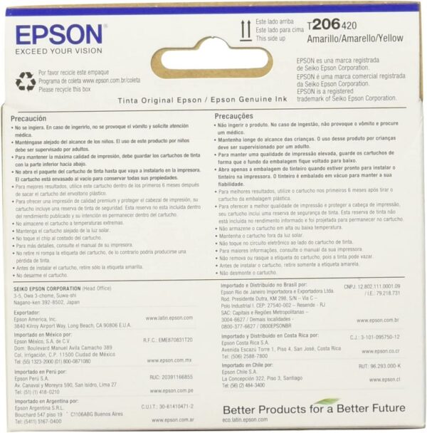 tinta epson t206420 al yellow xp 2101