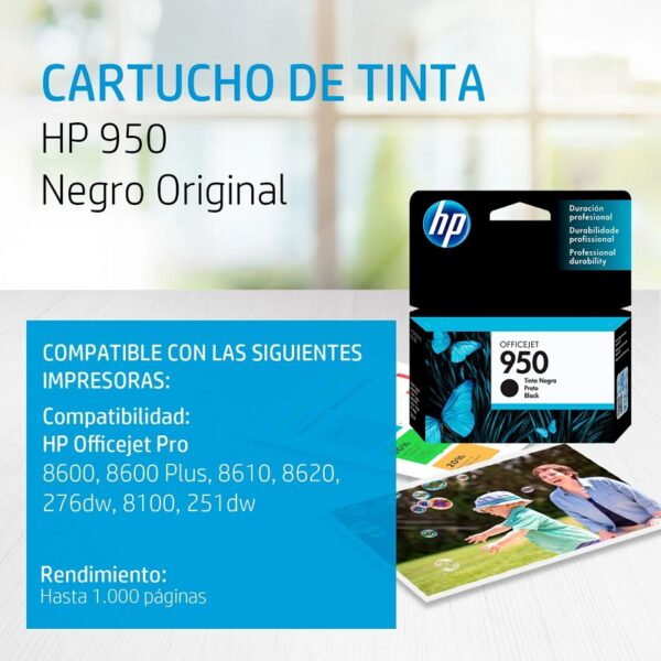tinta hp cn049al 950 negro/8600w
