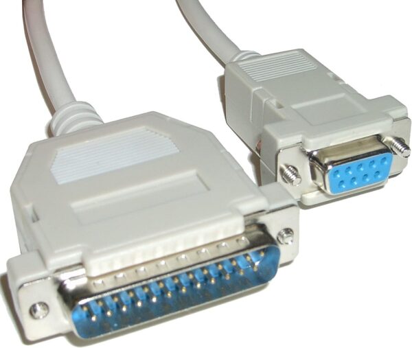 cable serial db 25 macho a db9 hembra.