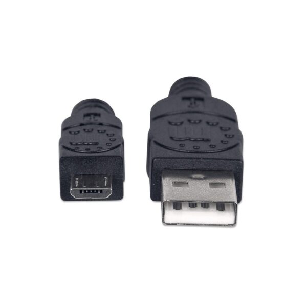 cable usb a/m usb m/m 1.8m manhattan 307178 negro bolsa