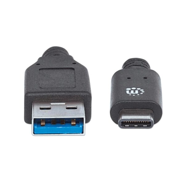 cable usb a/usb c m/m 1m manhattan 353373 negro bolsa