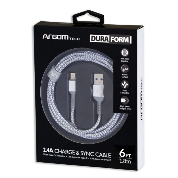 cable argomtech arg cb 0025wt tipo c to usb 1.8m blanco