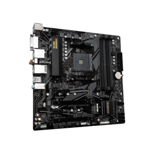 placa madre gigabyte am4 b550m ds3h ac s/r/hdmi/dp/dvi/wifi/2m2/usb3.2/ddr4/mat