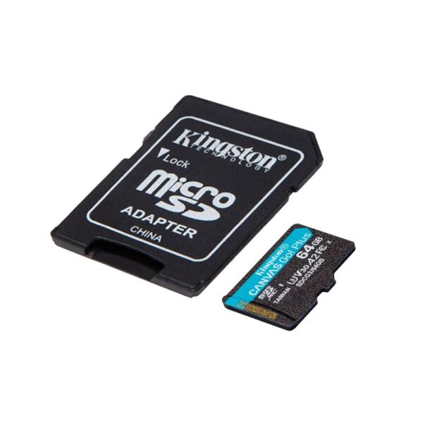 memoria kingston micro sd 64gb sdcg3/64gb 170/70 canvas go plus c/ada