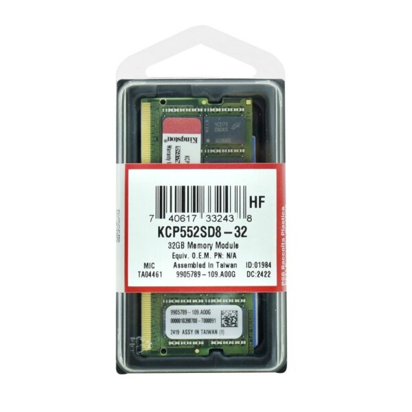 memoria ram para notebook ddr5 kingston 32g 5200 kcp552sd8 32