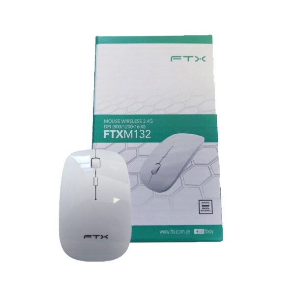 mouse wir ftx ftxm132 1600dpi/4 bot/blanco