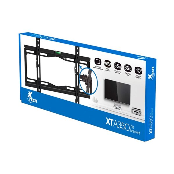 soporte para tv xtech 32" a 55" xta 350 30kg/incli/neg
