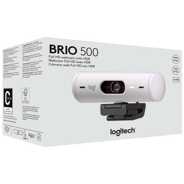 cÁmara web logitech 960 001426 brio 500 blanco