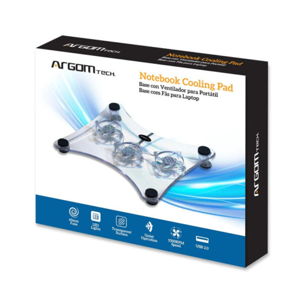 cooling pad para notebook argomtech arg cf 0639 con 3 ventiladores