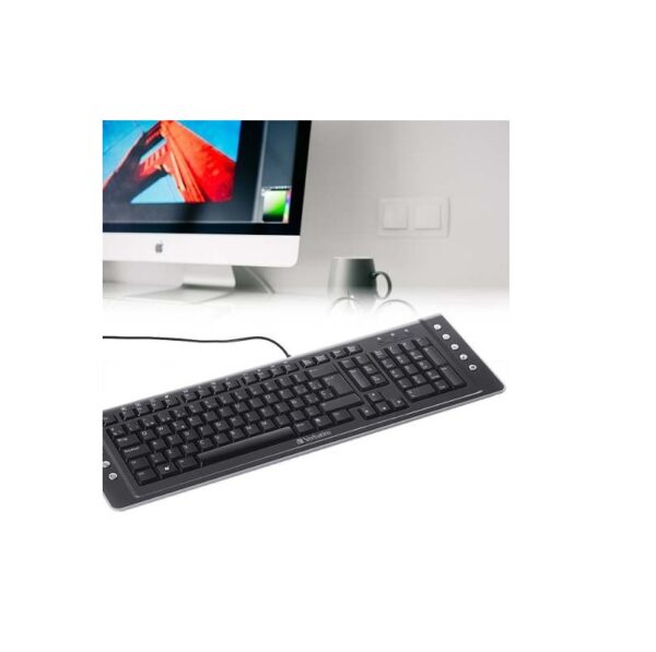 teclado verbatim 96780 negro usb mult.