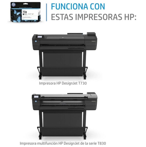 tinta hp 728 3wx25a 130ml negro matte