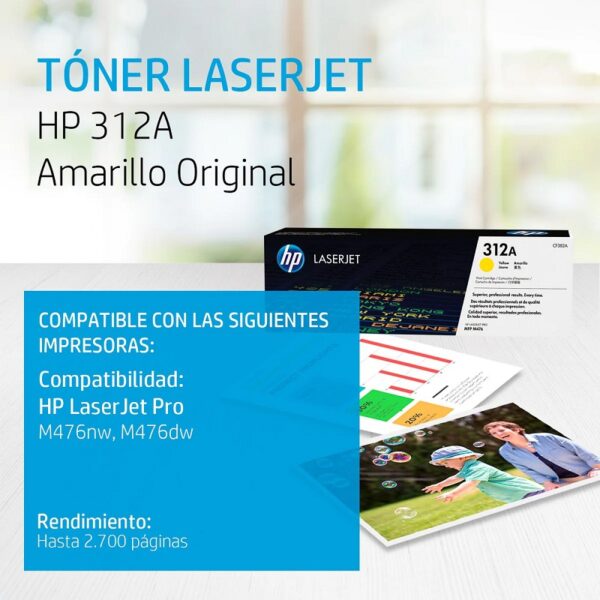 toner hp cf382a (312a) yellow