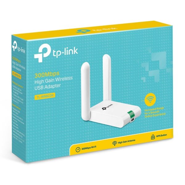 adaptador inalÁmbrico tp link ne usb tl wn822n 300mbps