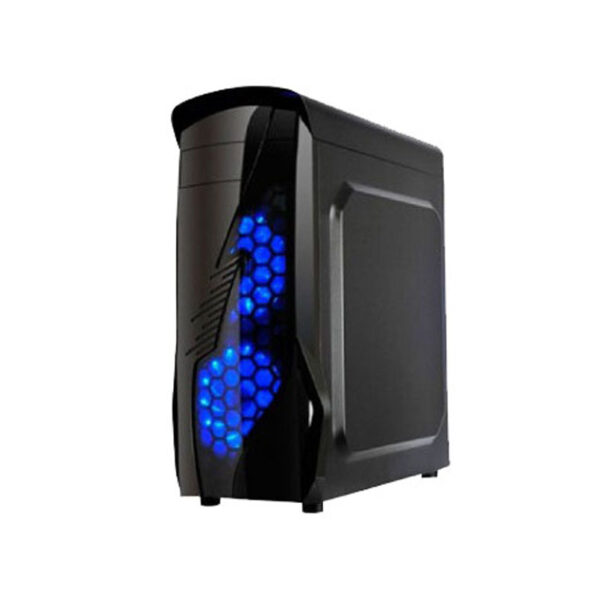 gabinete agiler agi c010 gaming negro/luz azul