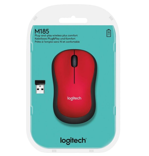 mouse logitech 910 003635 m185 rojo