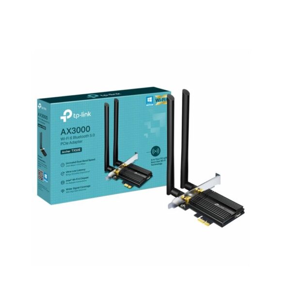 adaptador tp link w ne pcie tx50e wi fi6+bluetooth 5.2