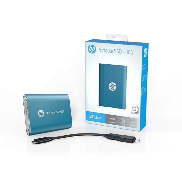 ssd externo hp 120gb 7pd47aa abb p500 azul