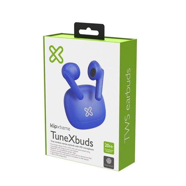auricular klip xtreme kte 007bl earphone tunexbuds bt azul