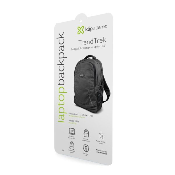 mochila klip xtreme 15.6" knb 436bk trendtrek negro