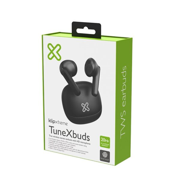auricular klip xtreme kte 007bk earphone tunexbuds bt negro