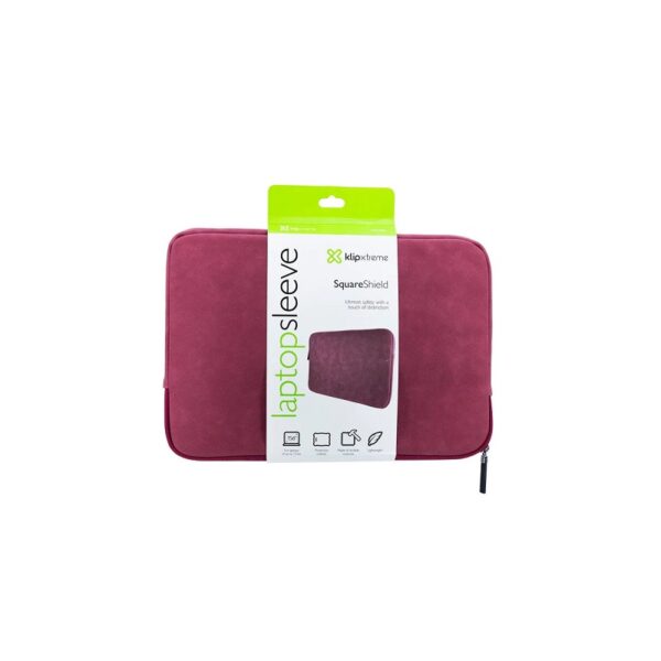 funda para notebook klip xtreme kns 220pk squareshield 15.6" bordo