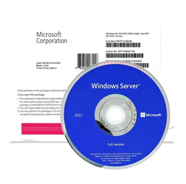 microsoft oem dvd licencia windows server 2022 64 bit spa 1pk 16 core