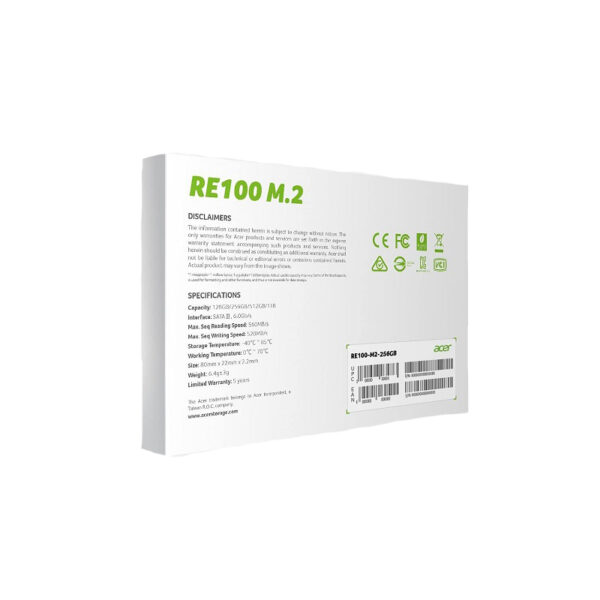 ssd acer 256gb re100 m2 256gb m.2