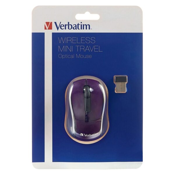 mouse verbatim inalambrico 97473 mini travel purpura