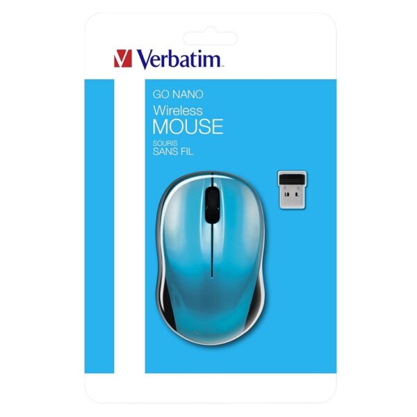 mouse verbatim inalambrico 97668 nano azul