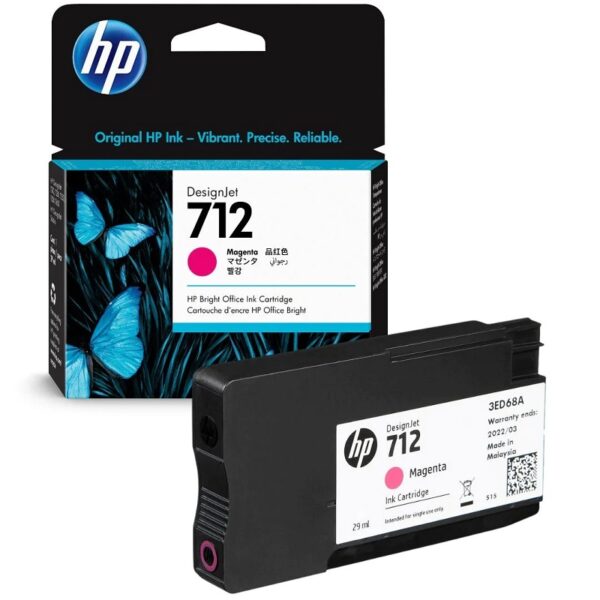 tinta hp 712 magenta 3ed68a 29ml