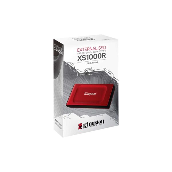 ssd externo kingston 2tb sxs1000r/2000g usb c 3.2 rojo
