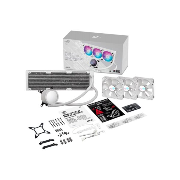 cooler para cpu asus rog ryuo iii 360 argb blanco