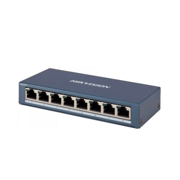 switch hikvision ds 3e0508 o 8p/1gbps metal pared/escritorio
