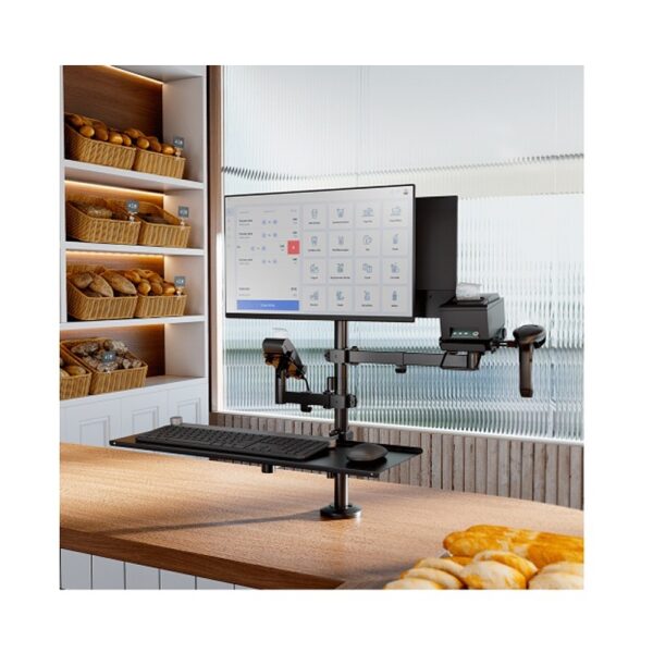 soporte ftx para pos+ impresora+ 2 monitores 17" a 32"+ scanner ftx 02ld