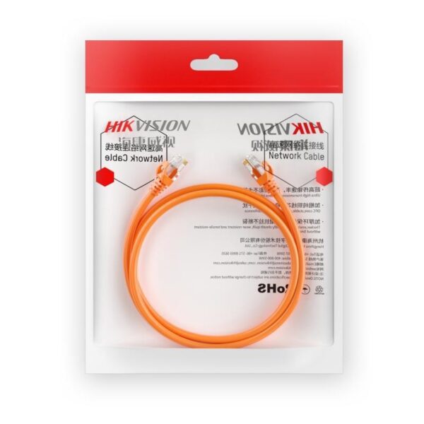 patch cord utp cat6 rj45 hikvision ds 1np6uec0 3 mts naranja 24awg