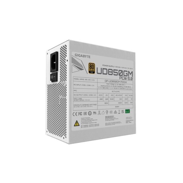 fuente gigabyte 850w 80plus gold full modular blanco gp ud850gm pg5w