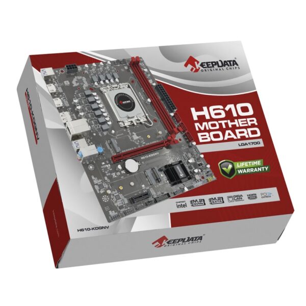 placa madre keepdata lga 1700 h610 kdgnv gigalan/nvme/hdmi
