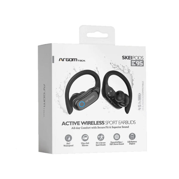 auricular argomtech arg hs 5095bk e95 tipo c negro/res agua