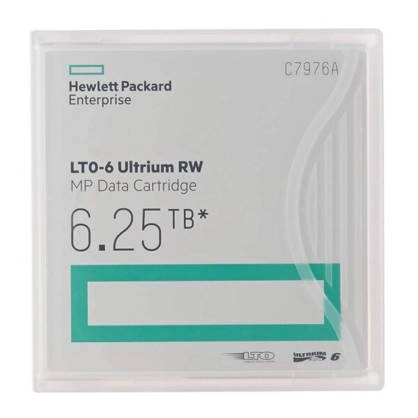 cinta backup hpe lto 6 ultrium 6.25tb mp rw (c7976a)