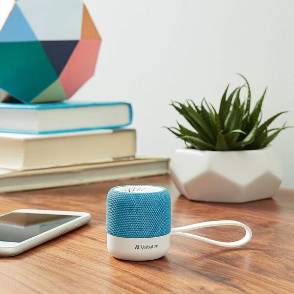 parlante verbatim 70231 mini bluetooth turquesa