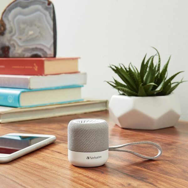 parlante verbatim 70232 mini bluetooth blanco