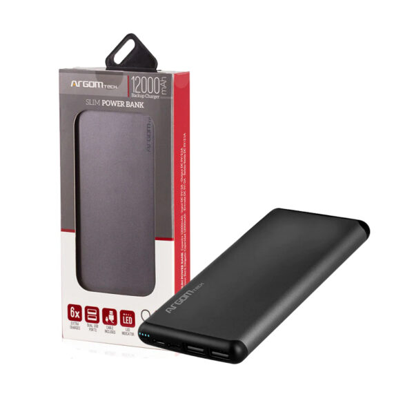 cargador portÁtil argomtech arg pb 1150sl 12000 mah plata