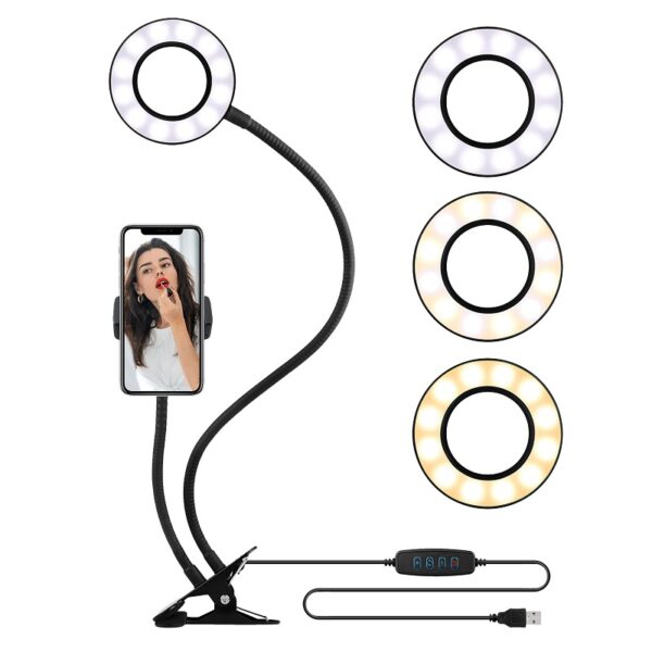spotlight aro argomtech con soporte para celular arg lp 9300bk