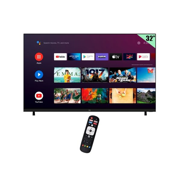 tv mtek 32"hd mk32fsah smart android netflix wifi