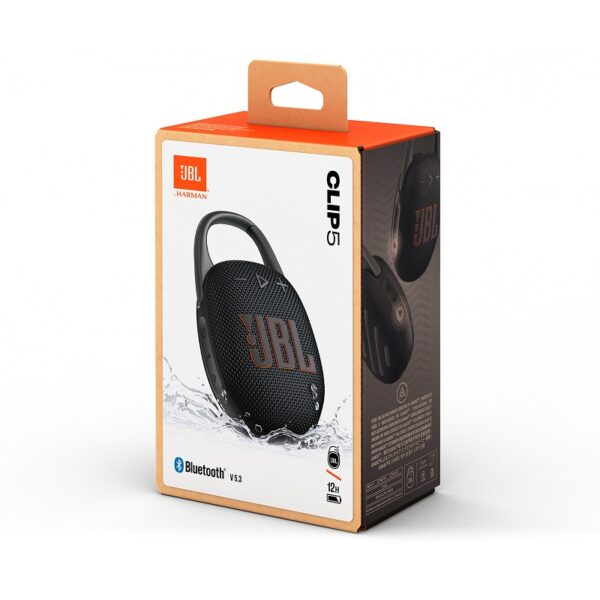 parlante jbl clip 5 7w jblclip5blkam bt/bat/ip67/negro