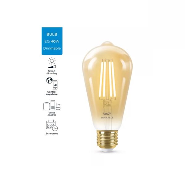 iot wiz foco filamento 220v 7w st64 e27 calida/fria (787332)