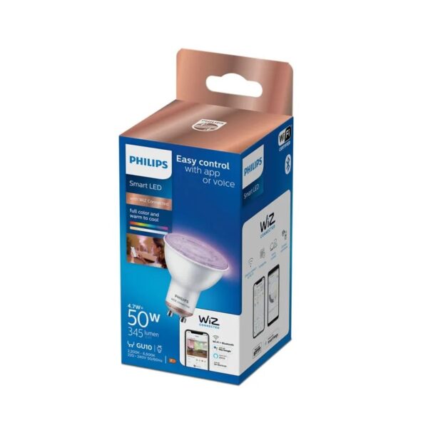 iot philips foco color smart 220v 4.7w gu10(372344)
