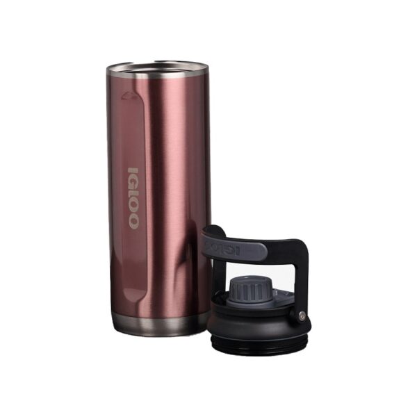 botella tÉrmica igloo 1.4l chug rosa con manija 71098