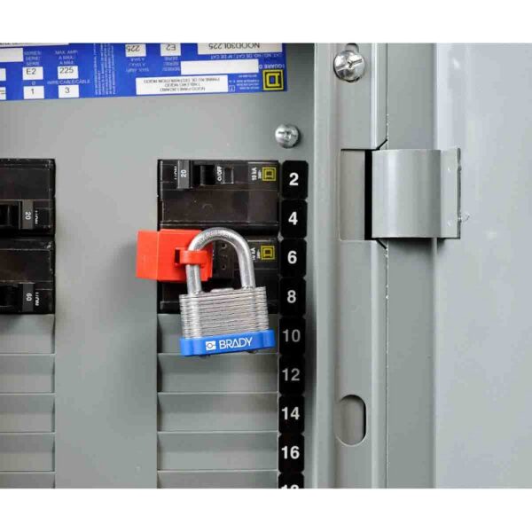 brady bloqueo (65966) p/interrupt. elect. rojo 40x81x50 pack 6